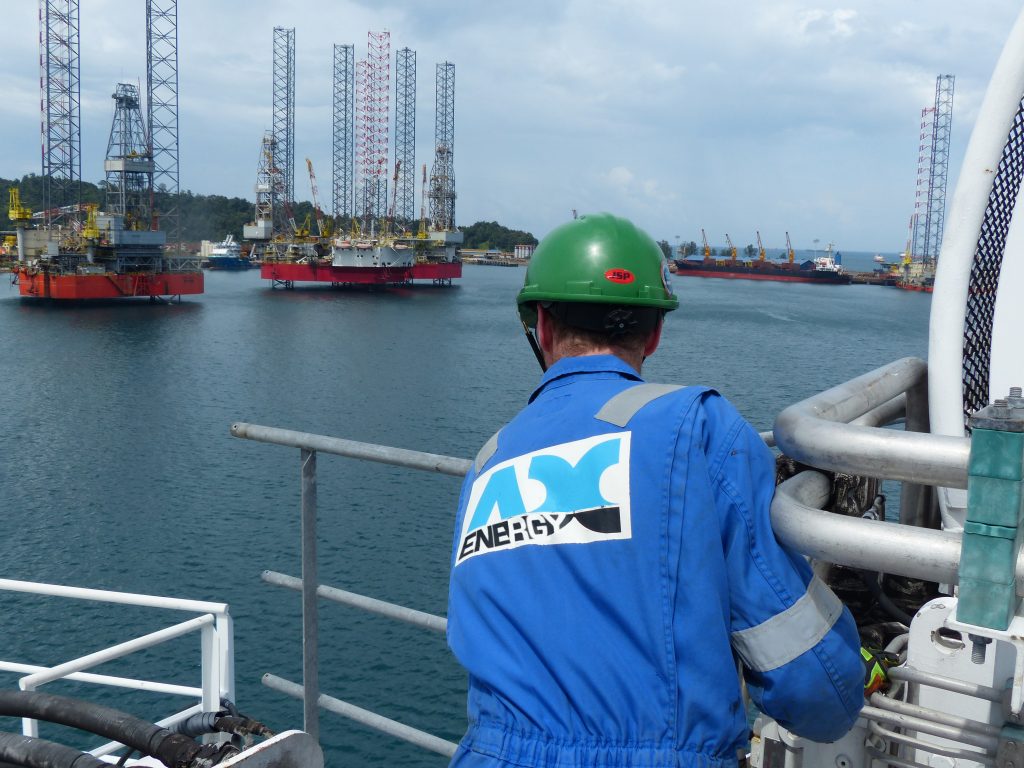 ADC Energy jack-ups in shipyard